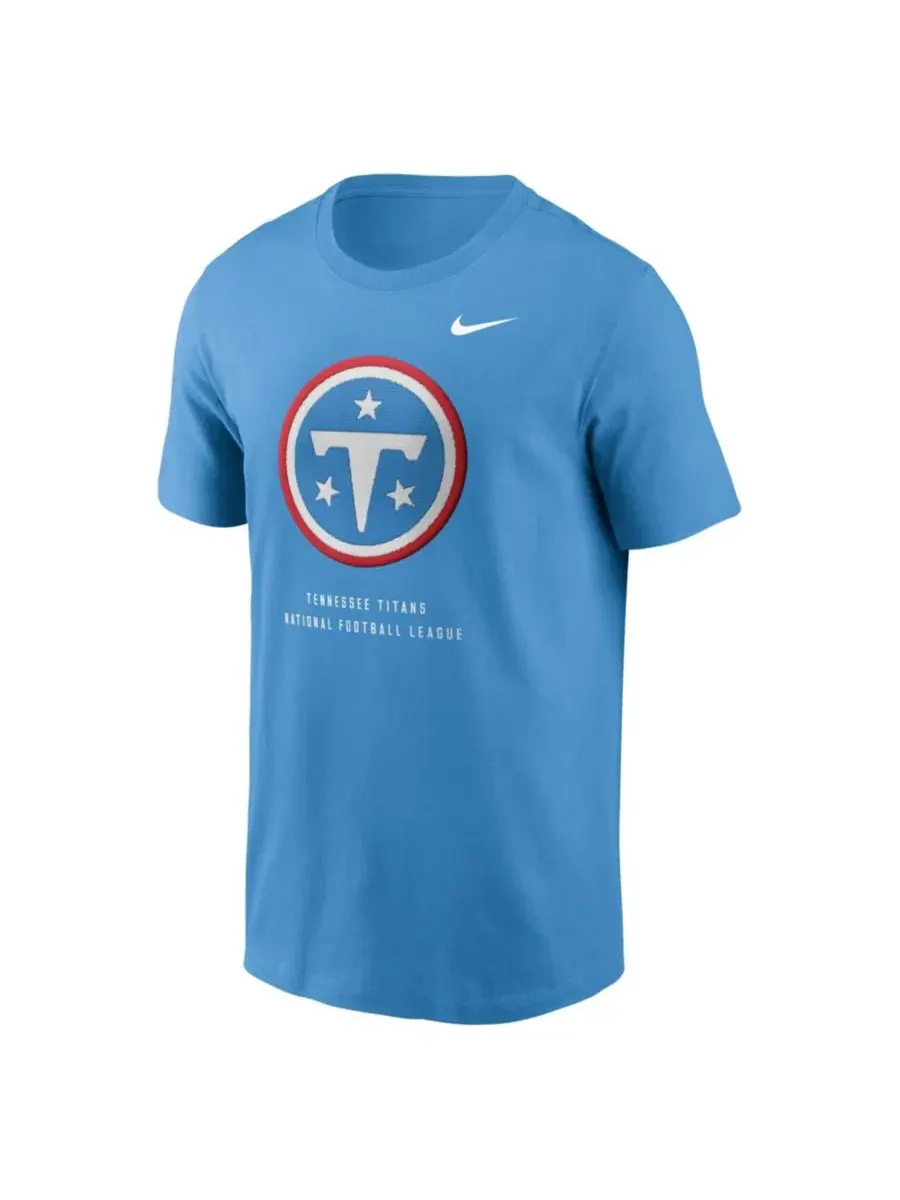 Футболка с коротким рукавом и принтом Tennessee Titans Property Of Nike — изображение 2 из 3, светлый синий