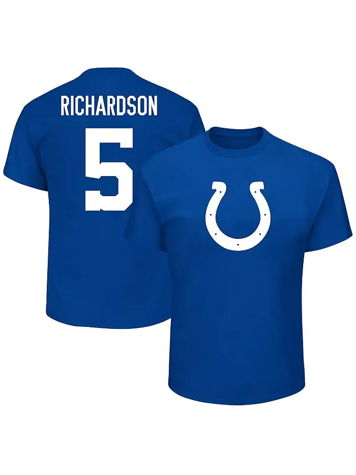 Мужская футболка Anthony Richardson Royal Indianapolis Colts Big and Tall с именем и номером игрока — изображение 1 из 2