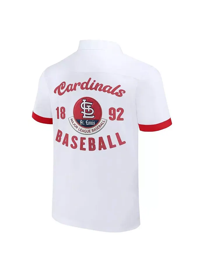 Мужская рубашка на пуговицах для боулинга Darius Rucker Collection от White St. Louis Cardinals — изображение 3 из 3