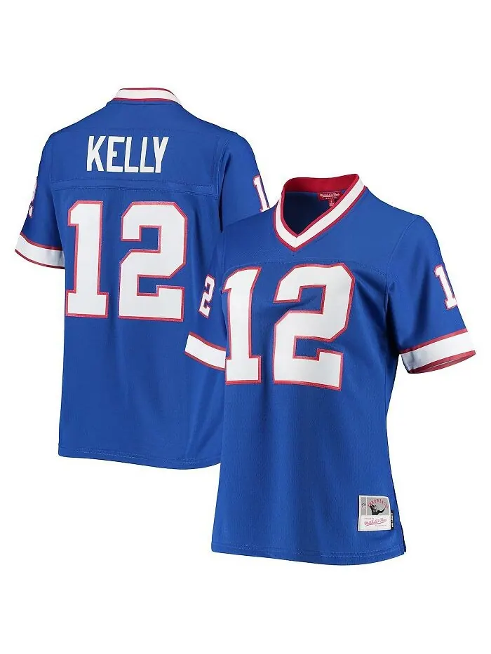 Женская джерси Jim Kelly Royal Buffalo Bills 1990 Legacy Replica Джерси Mitchell & Ness — изображение 1 из 3, королевский