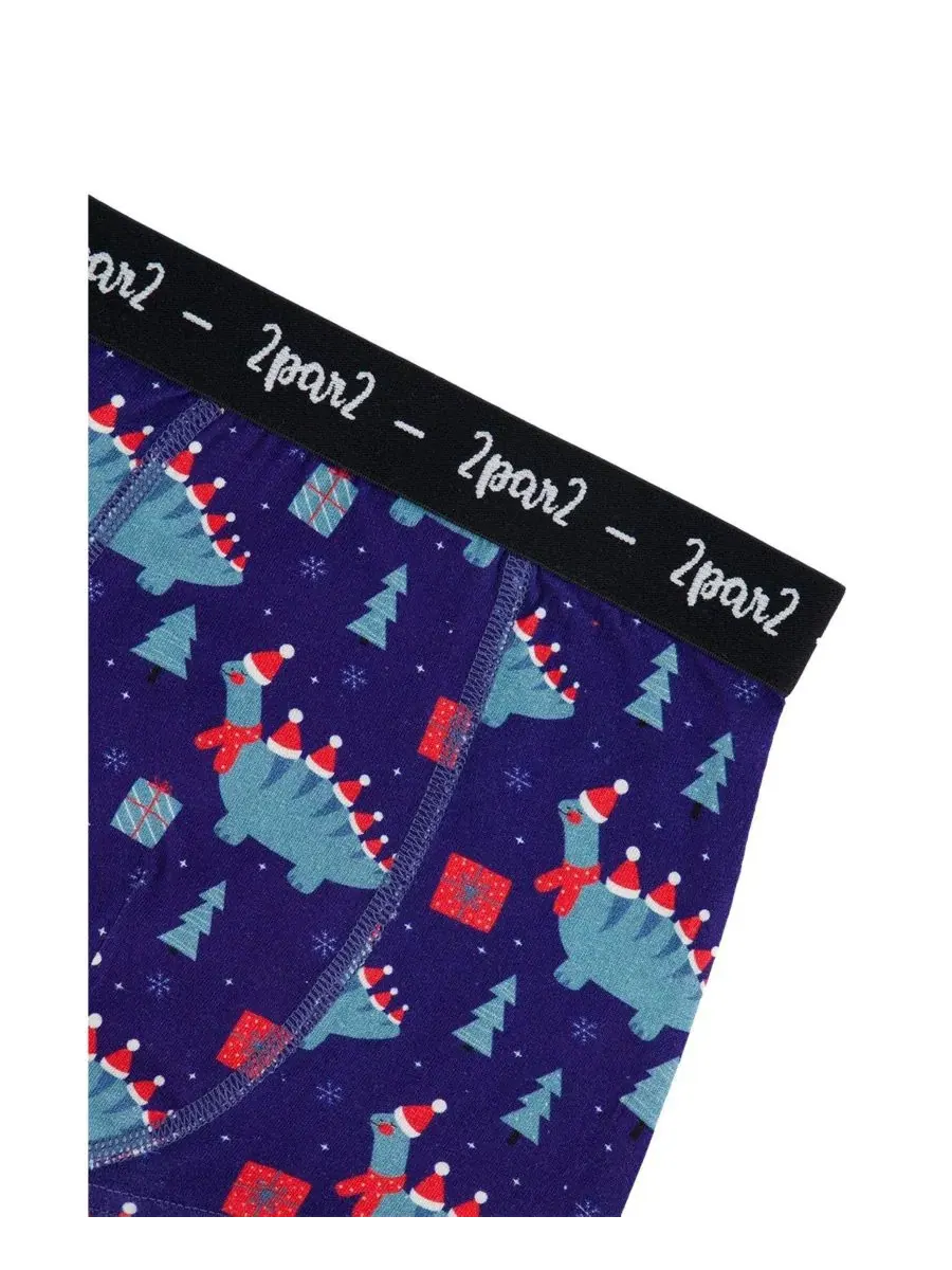Комплект из 3 трусов-боксеров с праздничным принтом Deux par Deux, Holiday Print — изображение 5 из 5