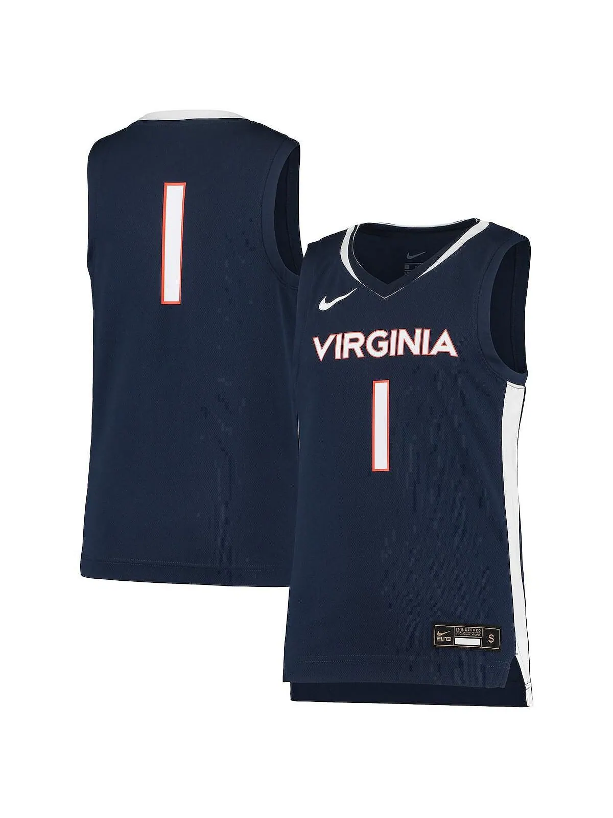 Реплика баскетбольной майки команды Big Boys #1 Navy Virginia Cavaliers Team Nike