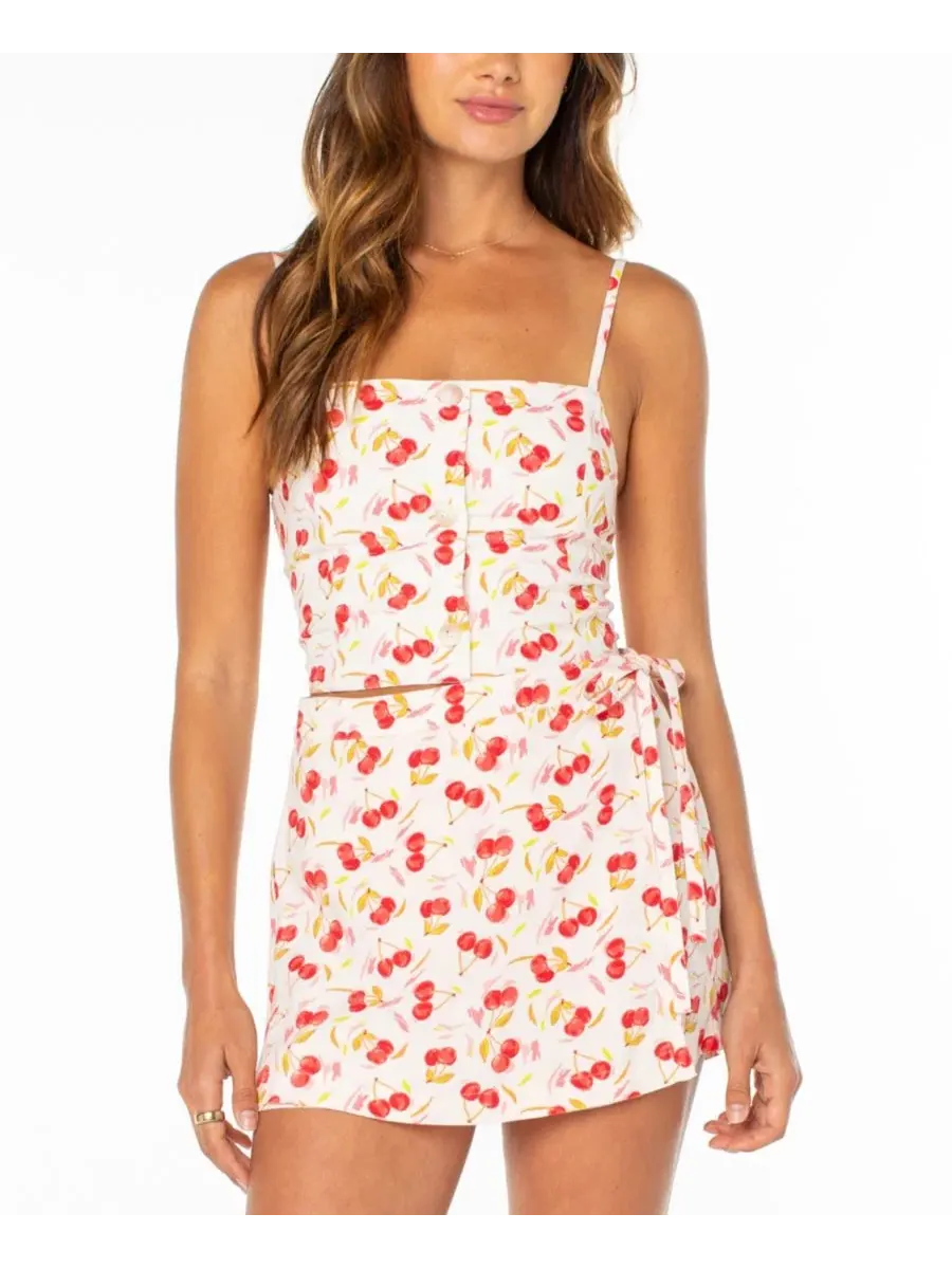 Женский топ с квадратным вырезом без рукавов Island Sun Roxy, Hibiscus Cherry On Top — изображение 2 из 5