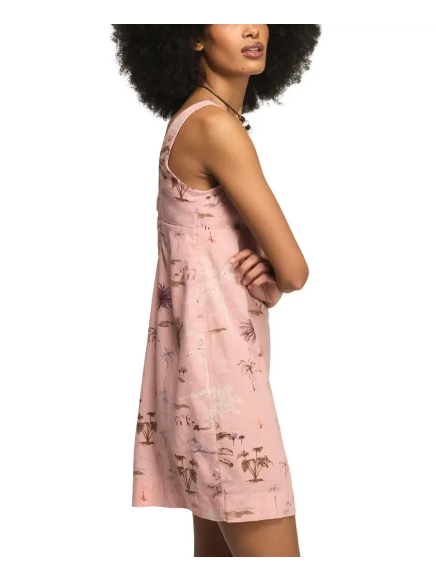 Платье-мини с принтом Palm Print Lucky Brand, Mauve Palm Print — изображение 3 из 6