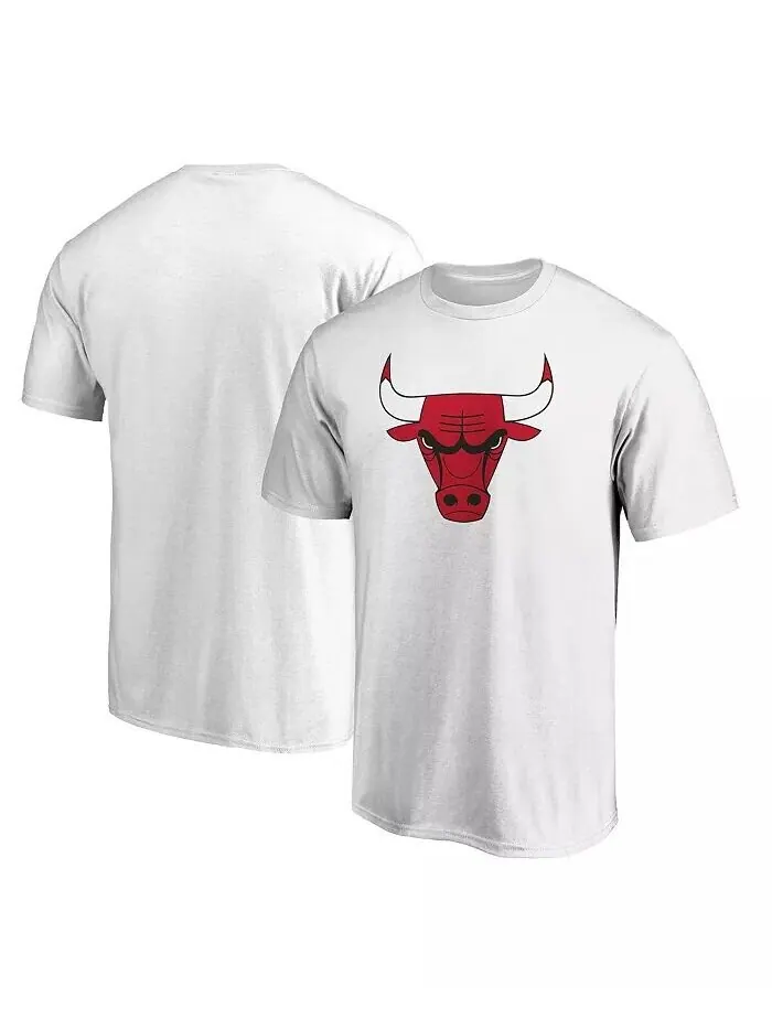 Мужская белая футболка с логотипом Chicago Bulls Primary Fanatics — изображение 1 из 2