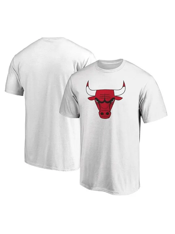 Мужская белая футболка с фирменным логотипом Chicago Bulls Primary Fanatics — изображение 1 из 1, белый
