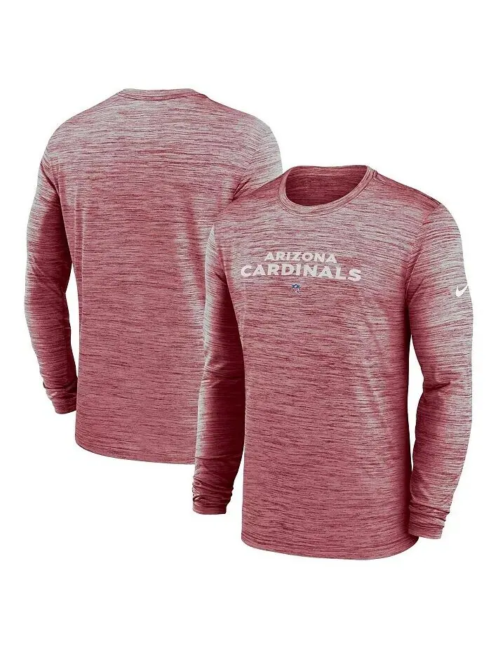 Футболка мужская Cardinal Arizona Cardinals Sideline Team Velocity Performance с длинным рукавом