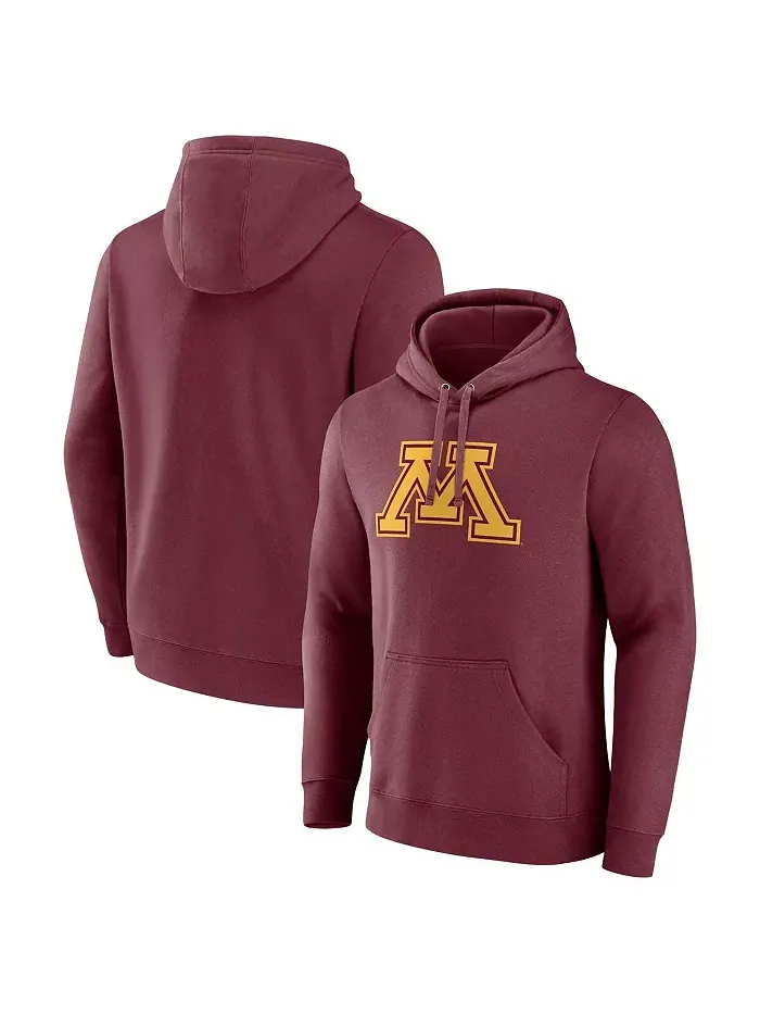 Мужская бордовая флисовая толстовка с капюшоном Minnesota Golden Gophers Fanatics — изображение 1 из 3
