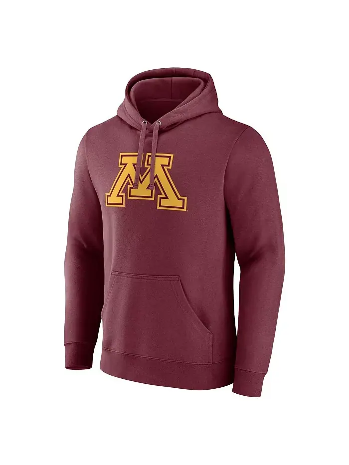 Мужская бордовая флисовая толстовка с капюшоном Minnesota Golden Gophers Fanatics — изображение 3 из 3