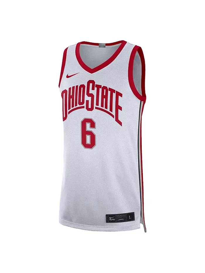 Мужская баскетбольная майка LeBron James White Ohio State Buckeyes Limited Nike — изображение 2 из 3