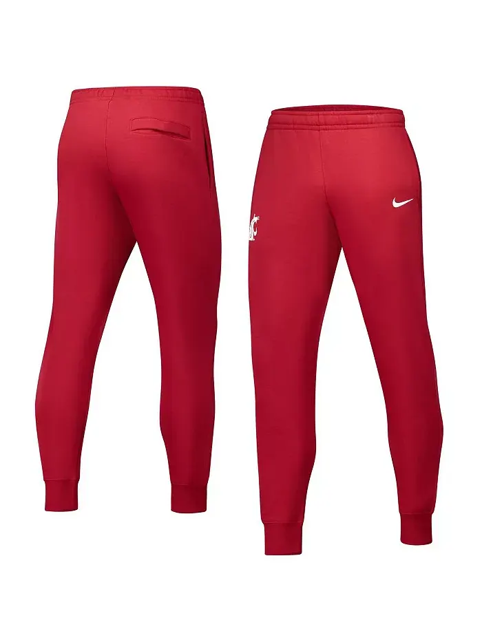 Мужские бордовые флисовые брюки Washington State Cougars Club Nike — 1