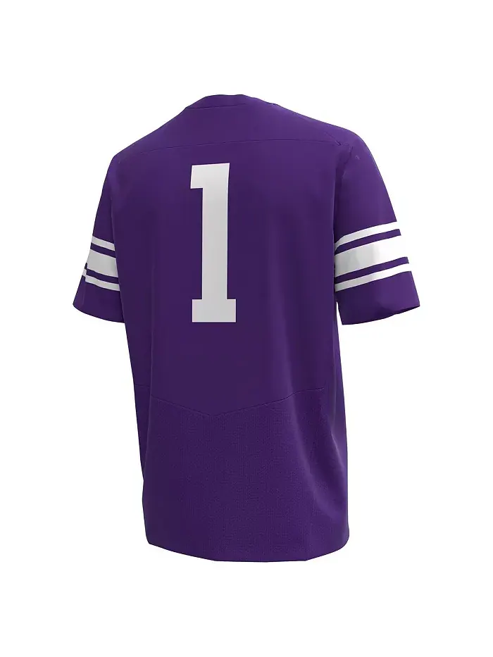 Мужская футбольная реплика джерси Northwestern Wildcats №1 в фиолетовом цвете Under Armour — изображение 2 из 3