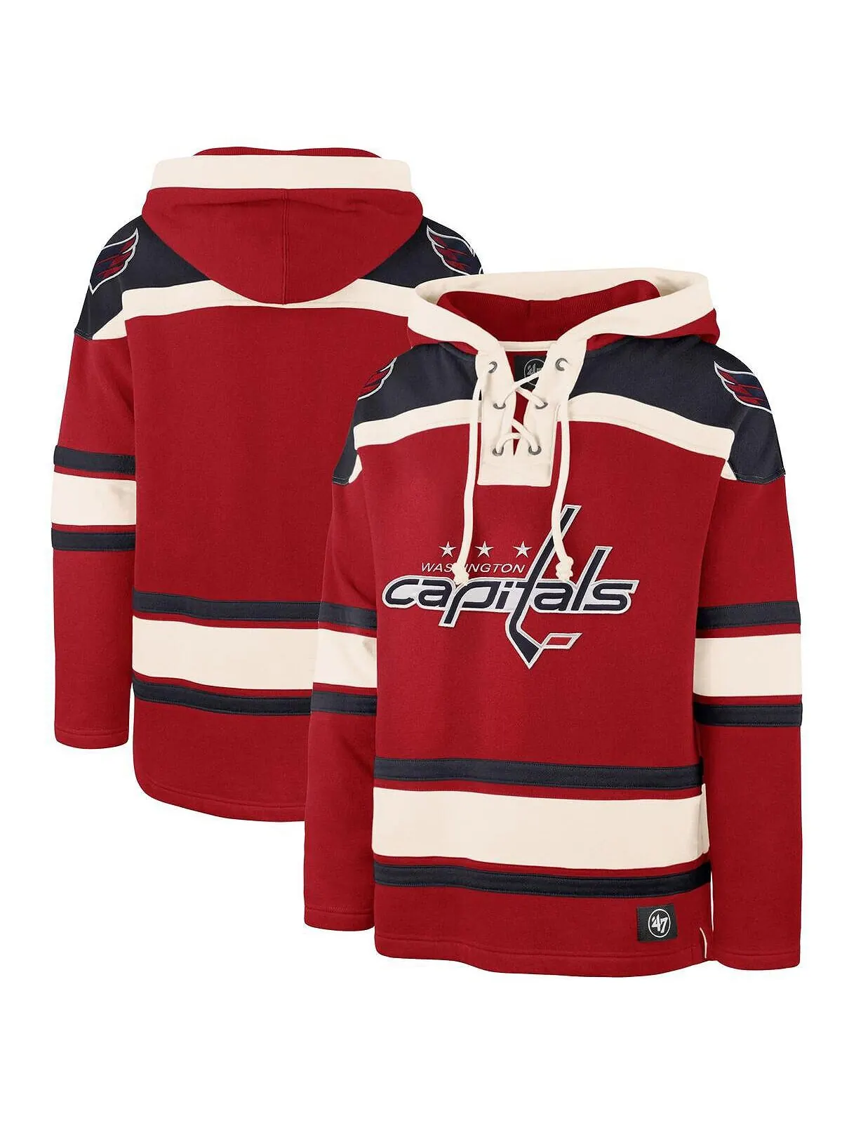 Мужская красная толстовка с капюшоном washington capitals superior lacer team '47 Brand — изображение 1 из 4, красный