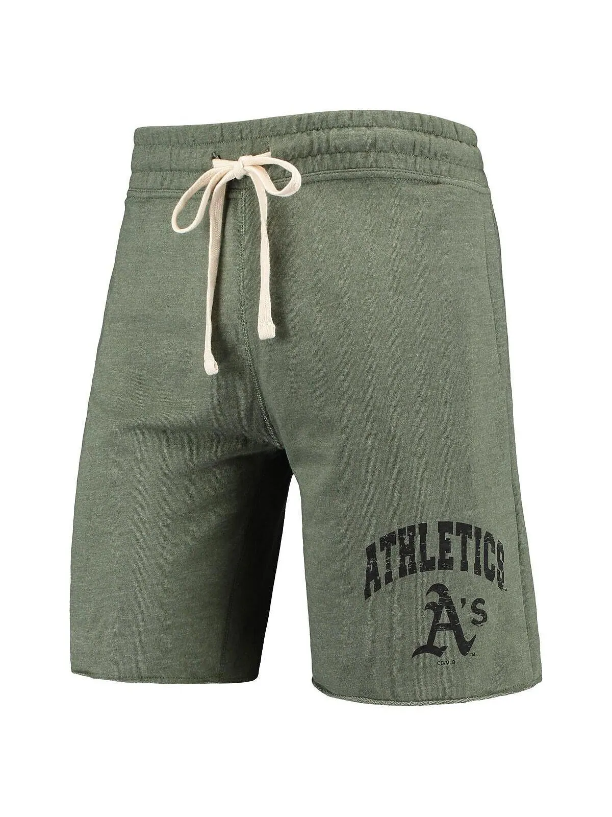 Мужские оливковые шорты oakland athletics mainstream tri-blend с меланжевым покрытием Concepts Sport — изображение 2 из 3