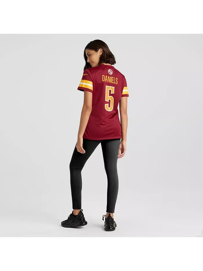 Женская игровая майка Джейдена Дэниелса бордового цвета из команды Washington Commanders Nike — изображение 2 из 5