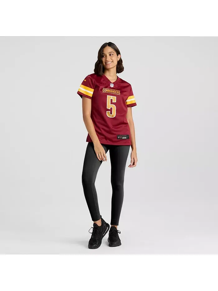 Женская игровая майка Джейдена Дэниелса бордового цвета из команды Washington Commanders Nike — изображение 4 из 5