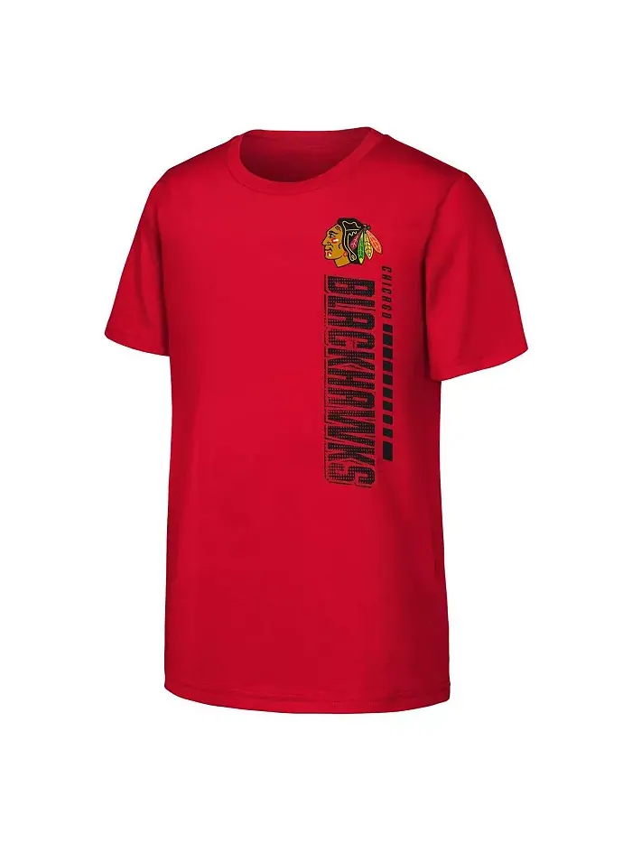Футболка Chicago Blackhawks Atmosphere Red для больших мальчиков и девочек Outerstuff — изображение 3 из 3