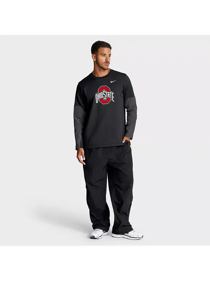 Мужская черная футболка Ohio State Buckeyes 2025 Sideline Coach Performance с длинными рукавами Nike — изображение 3 из 5