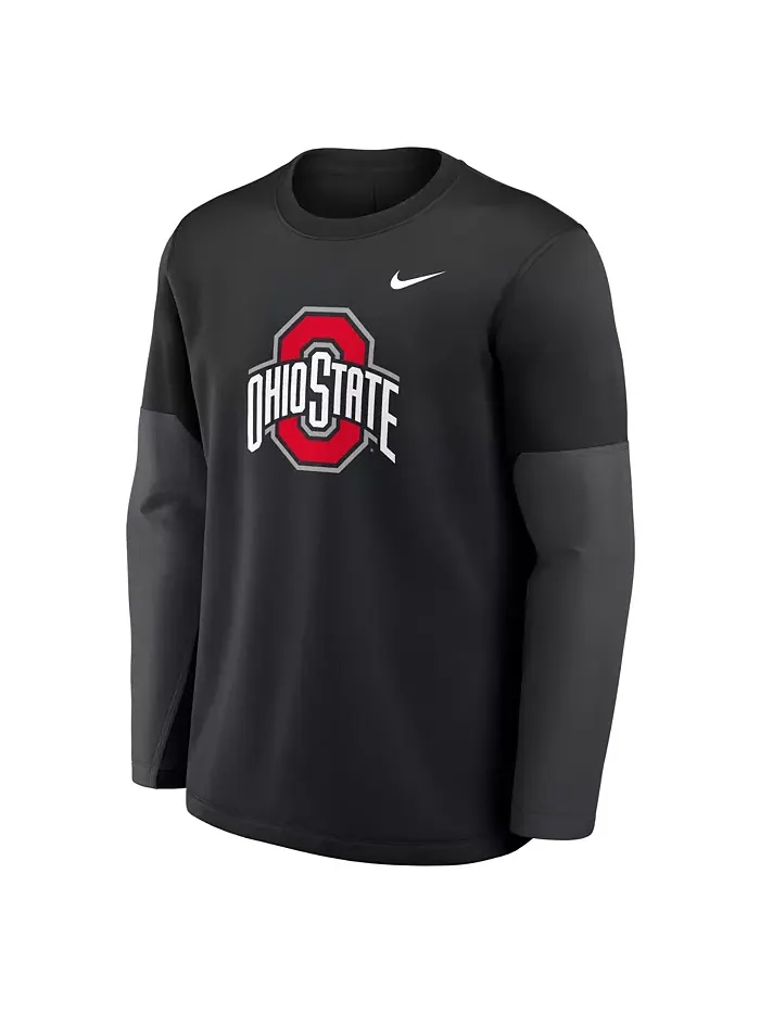Мужская черная футболка Ohio State Buckeyes 2025 Sideline Coach Performance с длинными рукавами Nike — изображение 5 из 5