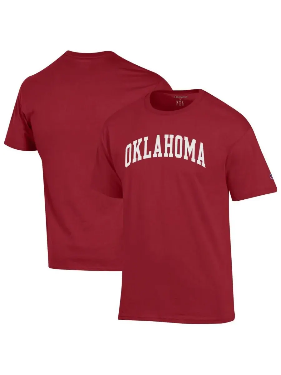 Champion Мужская футболка с базовым рисунком команды Oklahoma Sooners цвета «багровый» — изображение 1 из 3, красный