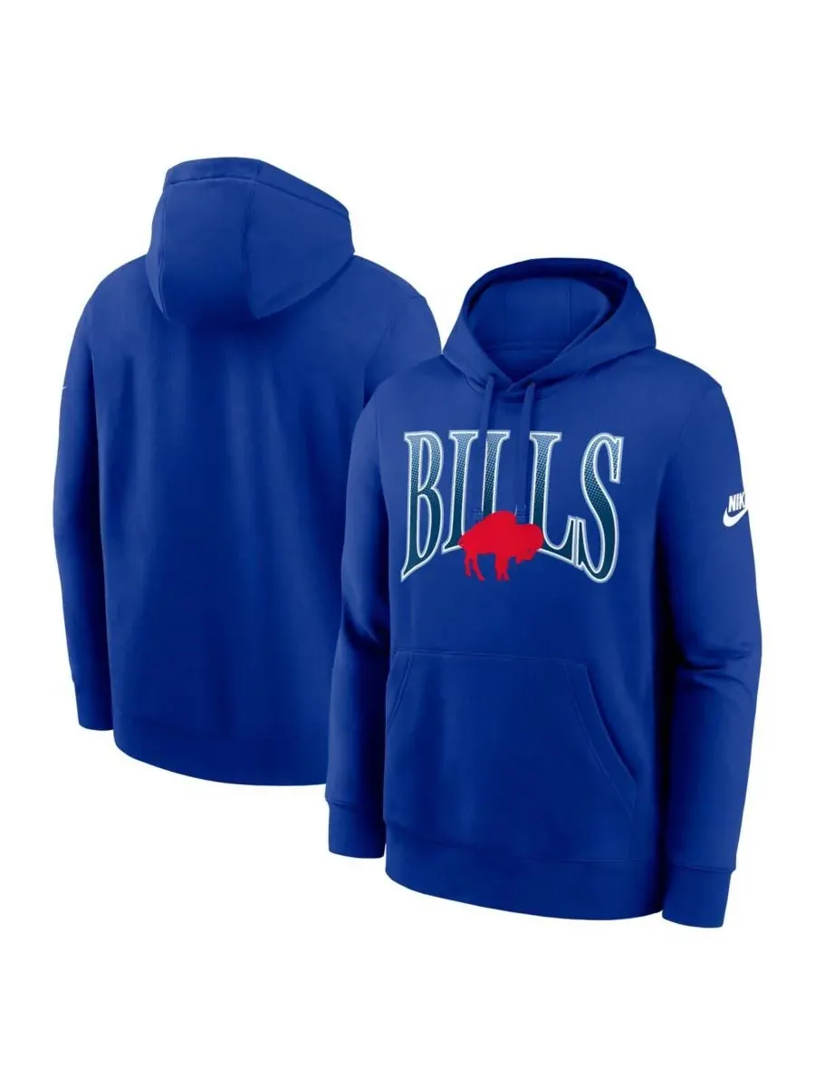 Мужская флисовая толстовка с капюшоном Royal Buffalo Bills Full Blitz Club Nike — изображение 1 из 2, королевский