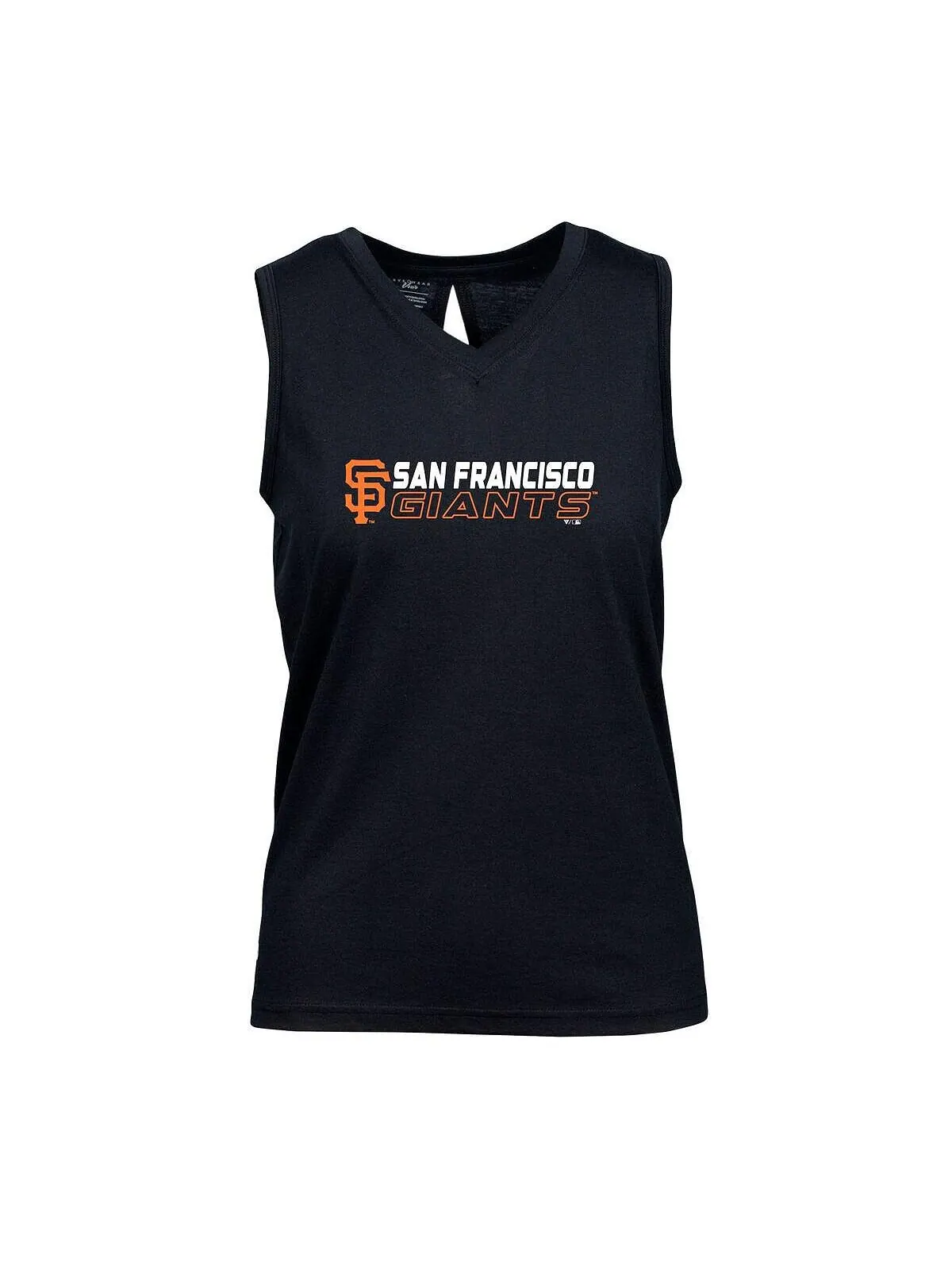 Черная женская майка San Francisco Giants Paisley Chase с V-образным вырезом LevelWear