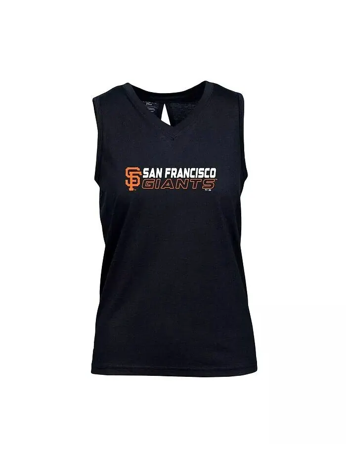Черная женская майка San Francisco Giants Paisley Chase с V-образным вырезом Levelwear — изображение 1 из 1