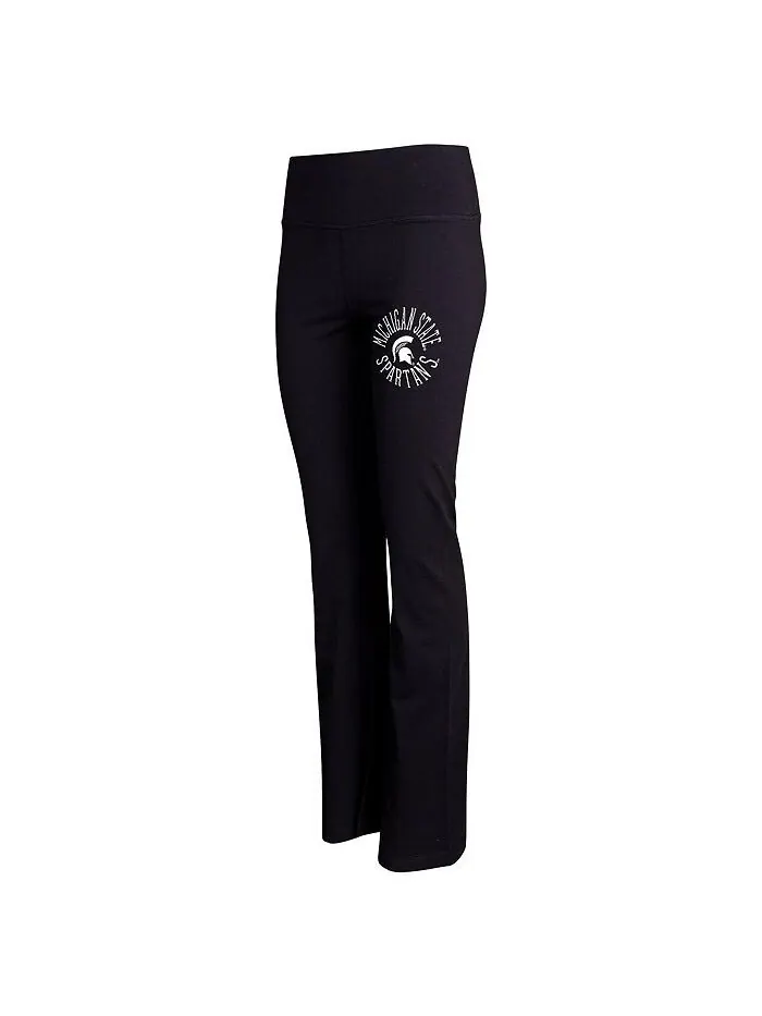 Женские черные расклешенные леггинсы Tri-Blend Michigan State Spartans Enclave Concepts Sport — изображение 1 из 1, черный