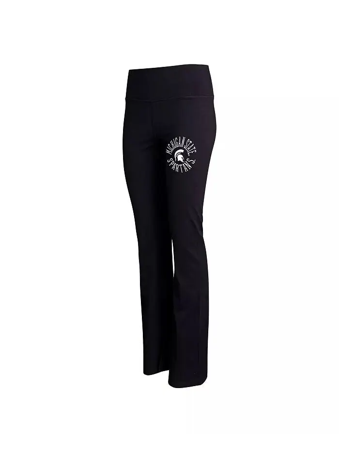 Женские черные расклешенные леггинсы Tri-Blend Michigan State Spartans Enclave Concepts Sport — изображение 1 из 1