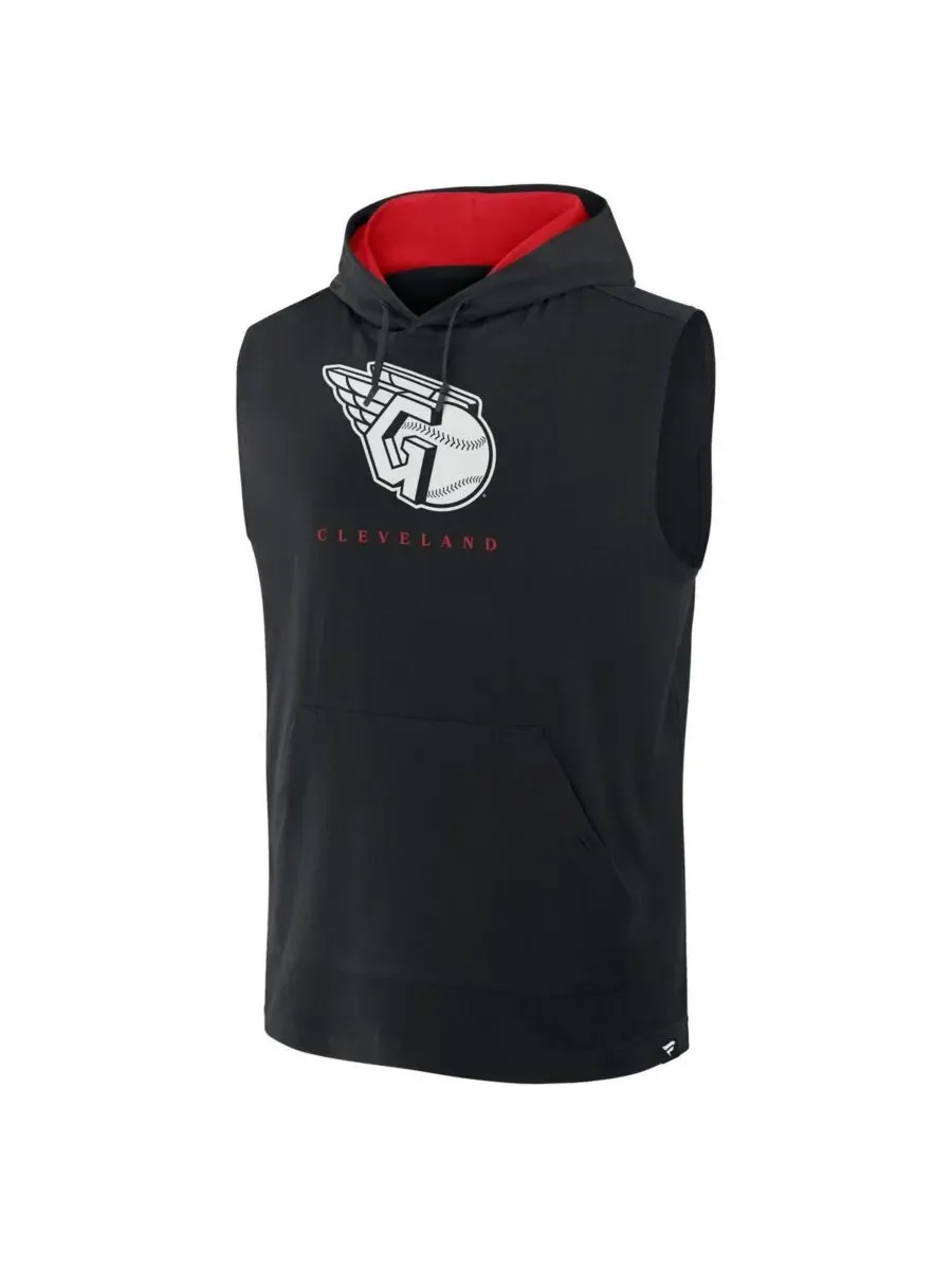 Fanatics Мужская черная толстовка без рукавов Cleveland Guardians Fire Speed — изображение 2 из 3, черный