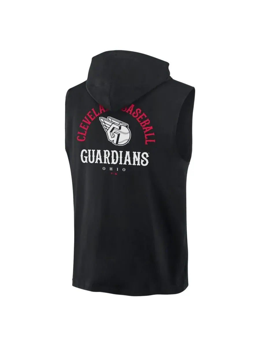 Fanatics Мужская черная толстовка без рукавов Cleveland Guardians Fire Speed — изображение 3 из 3, черный