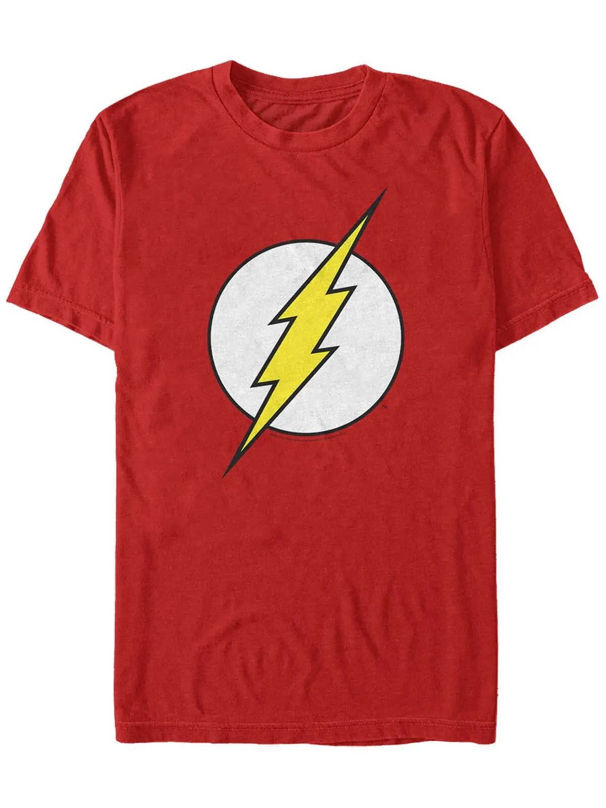 Мужская футболка с коротким рукавом с логотипом dc the flash classic lightning bolt Fifth Sun — изображение 1 из 1, красный