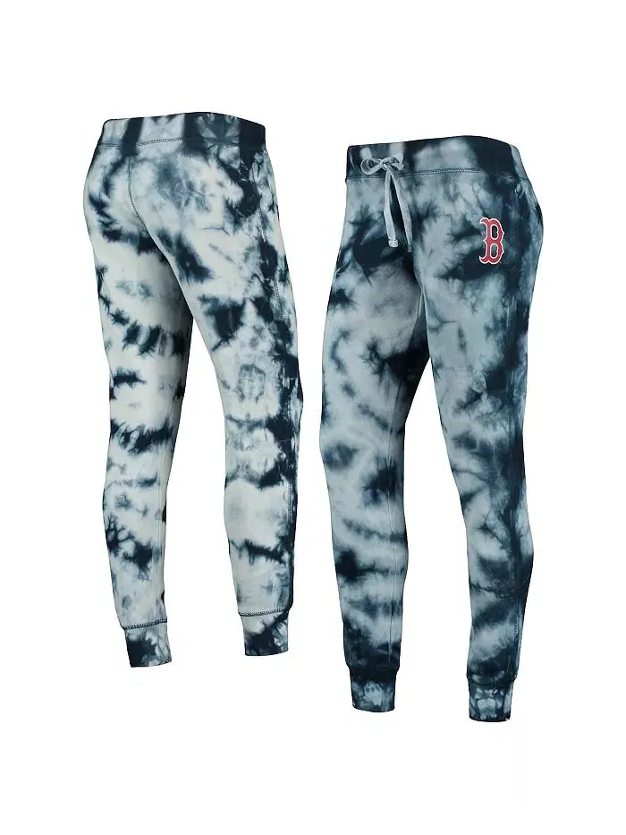 Женские темно-синие спортивные брюки Boston Red Sox с принтом тай-дай New Era