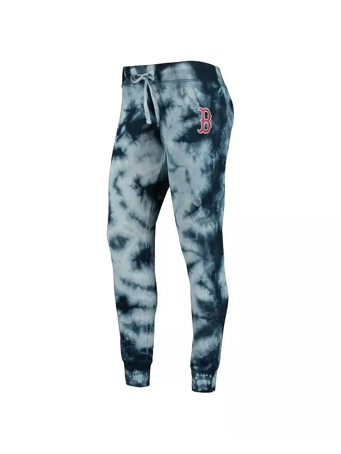 Женские темно-синие спортивные брюки Boston Red Sox с принтом тай-дай New Era — изображение 2 из 3