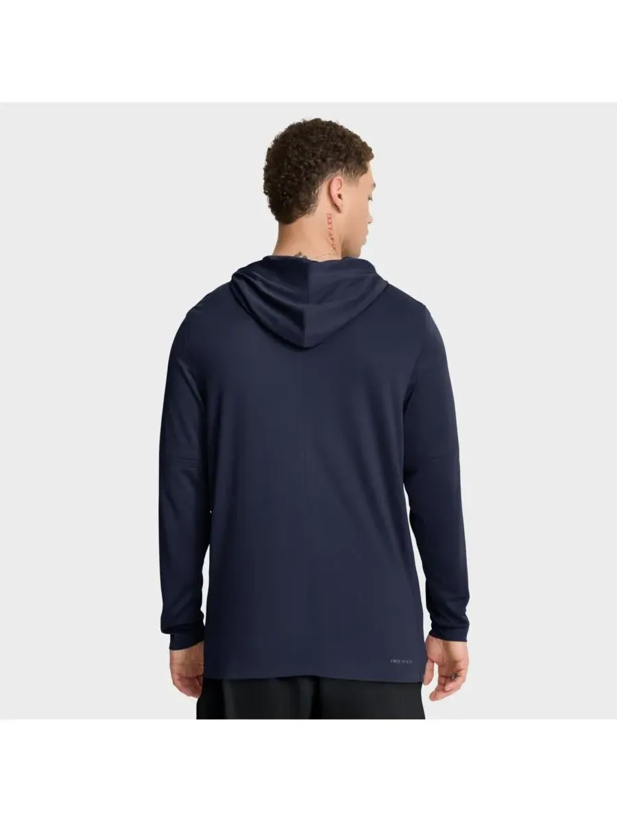 Nike Мужская темно-синяя толстовка с длинным рукавом West Virginia Mountaineers 2025 Sideline — изображение 3 из 5