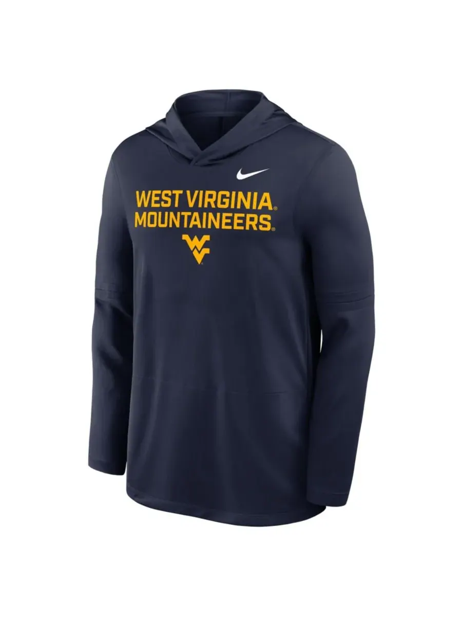 Nike Мужская темно-синяя толстовка с длинным рукавом West Virginia Mountaineers 2025 Sideline — изображение 4 из 5