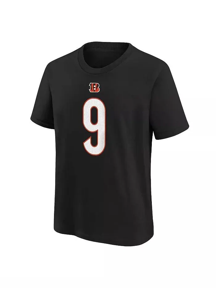 Футболка Big Boys Joe Burrow Black Cincinnati Bengals с именем и номером игрока Nike — изображение 3 из 3