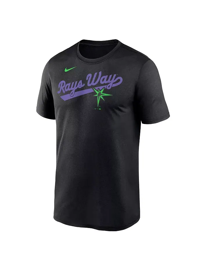 Мужская футболка Black Tampa Bay Rays 2025 City Connect Team Phrase Script Legend Performance Nike — изображение 3 из 3