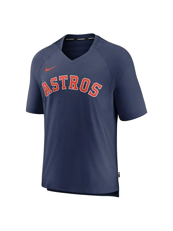 Мужская темно-синяя футболка Houston Astros Authentic Collection Pregame Raglan Performance с — изображение 2 из 3