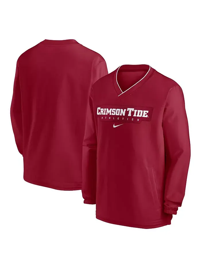 Мужская толстовка Alabama Crimson Tide 2024 Sideline Pullover цвета малинового (красного) Nike — изображение 1 из 3