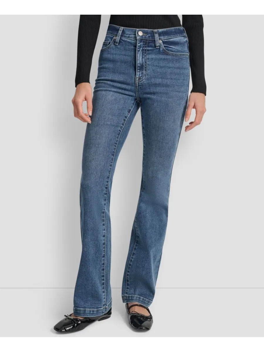 Женские джинсы-клеш с высокой посадкой DKNY Jeans, Dekalb — изображение 1 из 4