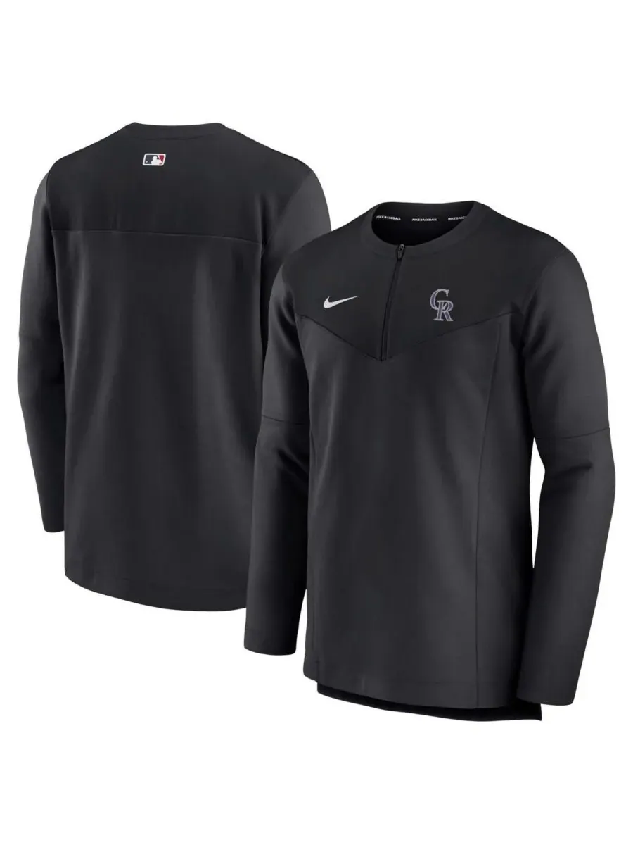 Nike Мужская черная футболка Colorado Rockies Authentic Collection Game Time Performance с — изображение 1 из 3, черный