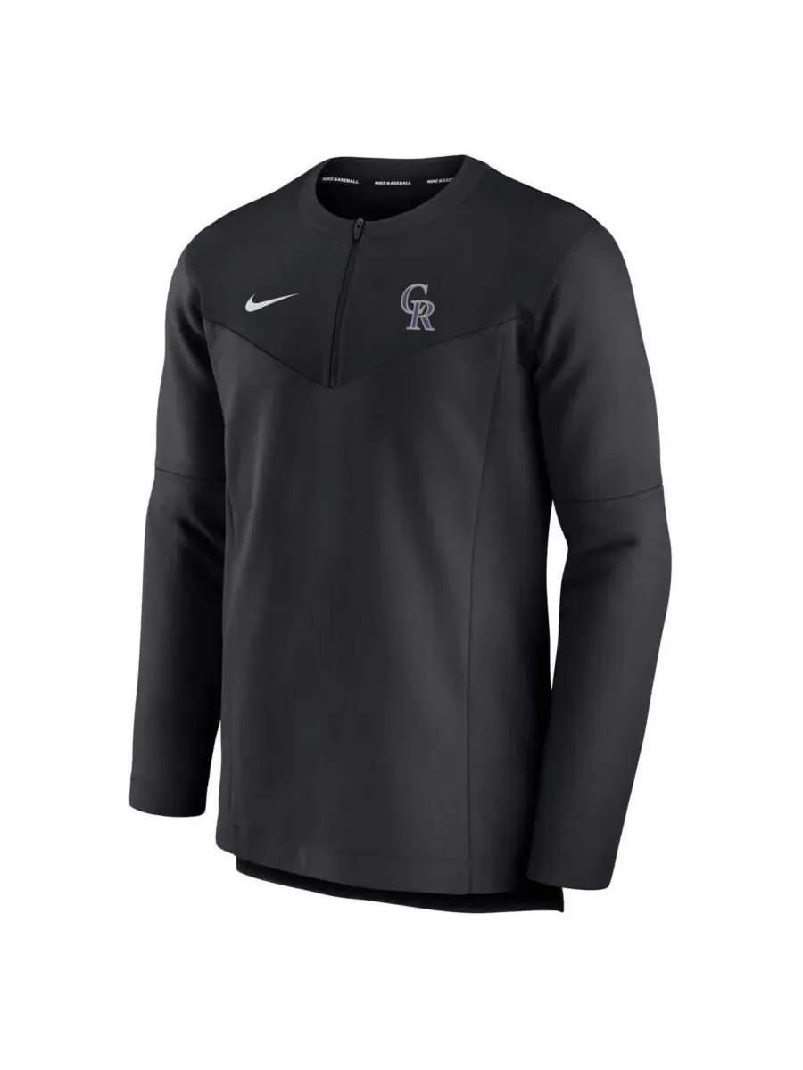 Nike Мужская черная футболка Colorado Rockies Authentic Collection Game Time Performance с — изображение 2 из 3, черный