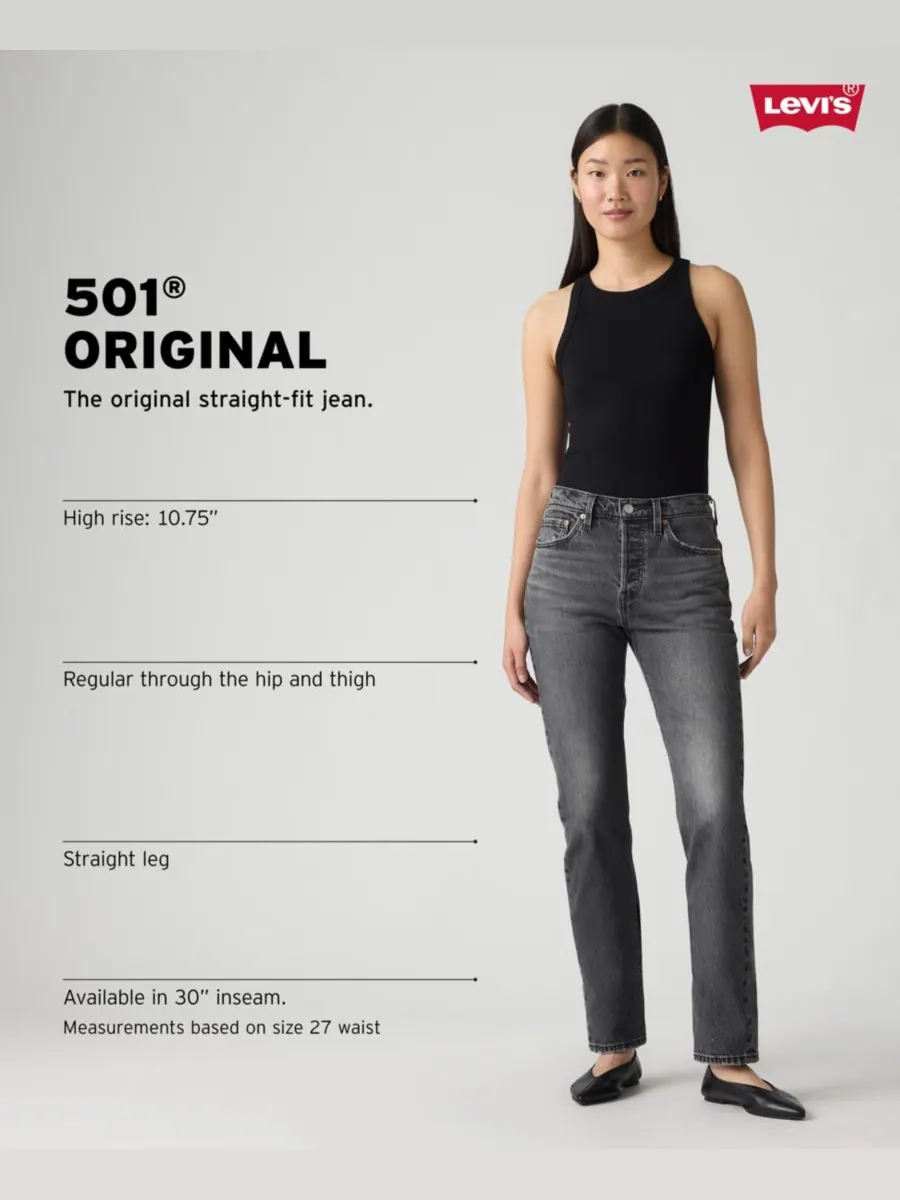 Женские джинсы прямого кроя 501 Original Fit, размеры 23S-26W Levi's, No Referee — изображение 8 из 10