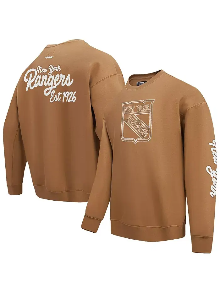 Мужской коричневый свитшот New York Rangers Paint the City Pro Standard — изображение 1 из 5