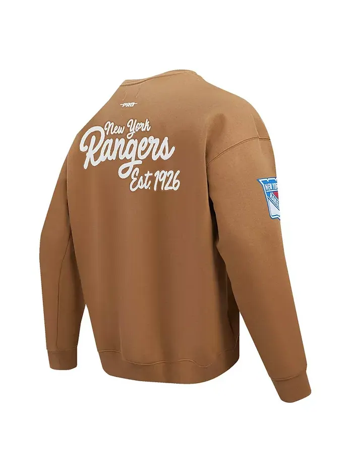 Мужской коричневый свитшот New York Rangers Paint the City Pro Standard — изображение 2 из 5