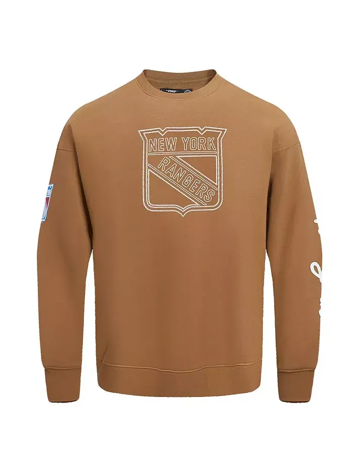 Мужской коричневый свитшот New York Rangers Paint the City Pro Standard — изображение 4 из 5