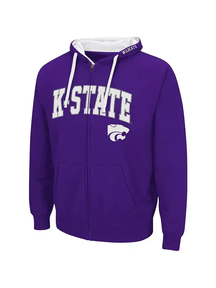 Мужская фиолетовая толстовка с молнией Big Tall Kansas State Wildcats Colosseum — изображение 3 из 3
