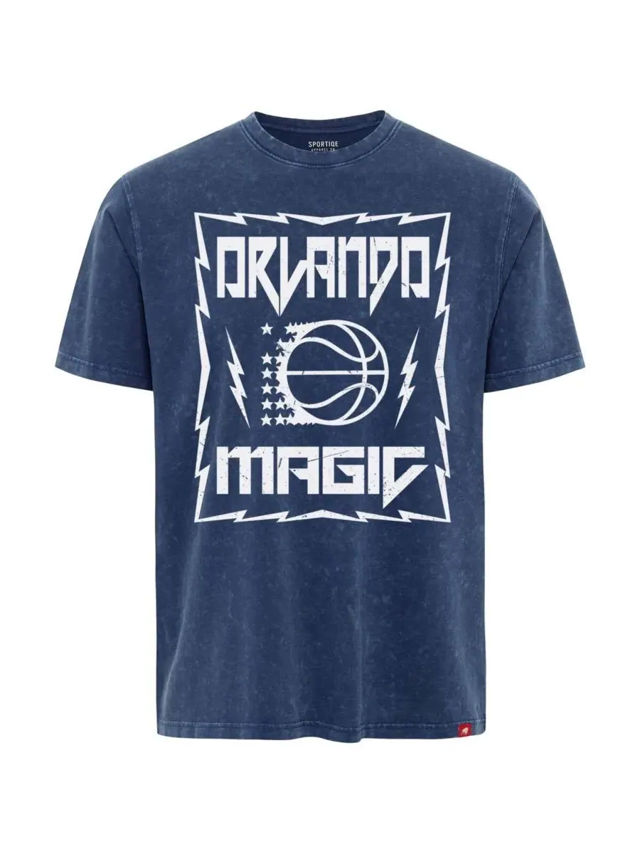 Sportiqe Мужская и женская синяя футболка Orlando Magic Rock Roll Collection Angus Premium Mineral — изображение 2 из 3