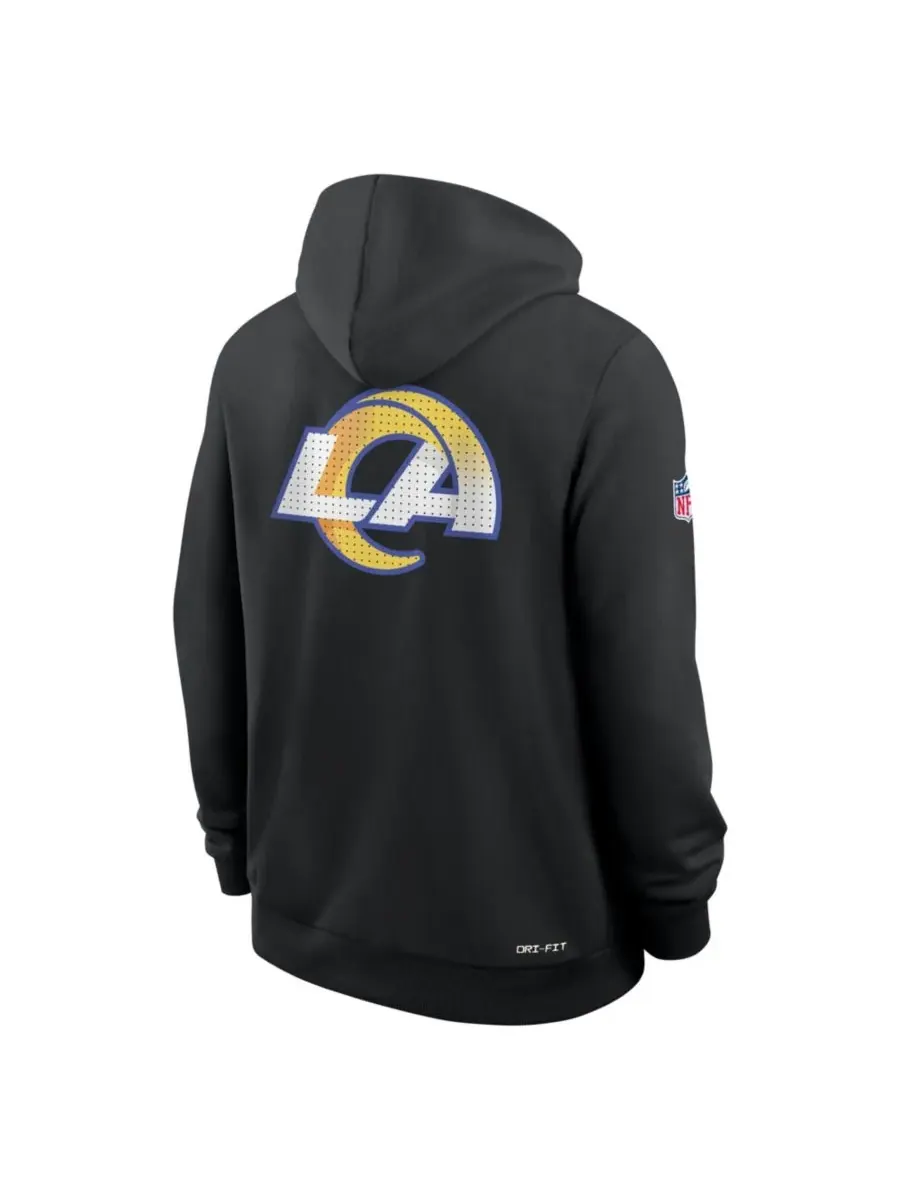 Nike Мужская черная толстовка на молнии Los Angeles Rams Sideline Standard Issue Utility Player — изображение 5 из 5, черный